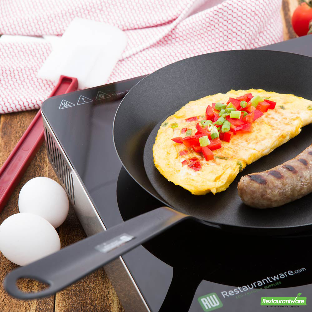 Wholesale Restaurantware Met Lux Round Black Carbon Steel 10" Fry Pan - Non-Stick- Bulk