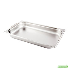 Wholesale Restaurantware Met Lux Rectangle Stainless Steel Full Size Steam Table Pan 2.5 Inch Deep - Anti Jam, Collapsible Handles- Bulk