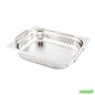 Wholesale Restaurantware Met Lux Rectangle Stainless Steel 1/2 Size Steam Table Pan 2.5 Inch Deep - Perforated, Anti Jam, Collapsible Handles- Bulk