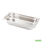 Wholesale Restaurantware Met Lux Rectangle Stainless Steel 1/3 Size Steam Table Pan 2.5 Inch Deep - Anti Jam, Collapsible Handles- Bulk