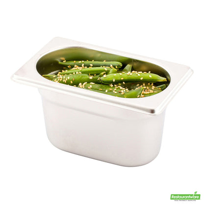 Wholesale Restaurantware Met Lux Rectangle Stainless Steel 1/9 Size Steam Table Pan 4 Inch Deep - Anti Jam- Bulk