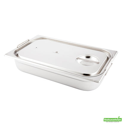 Wholesale Restaurantware Met Lux Rectangle Stainless Steel Lid - Fits Full Size Steam Table Pan- Bulk