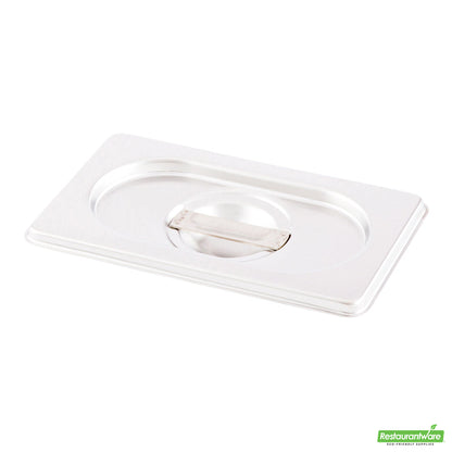 Wholesale Restaurantware Met Lux Rectangle Stainless Steel Lid - Fits 1/9 Size Steam Table Pan- Bulk