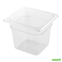 Wholesale Restaurantware Met Lux Rectangle Clear Plastic 1/6 Size Cold Food Storage Container - 6" Depth- Bulk