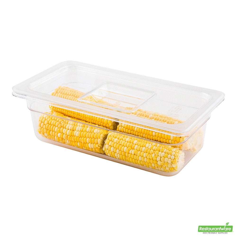 Wholesale Restaurantware Met Lux Rectangle Clear Plastic Lid - Fits 1/3 Cold Food Storage Container- Bulk