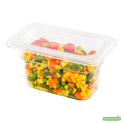 Wholesale Restaurantware Met Lux Rectangle Clear Plastic Lid - Fits 1/9 Size Cold Food Storage Container- Bulk