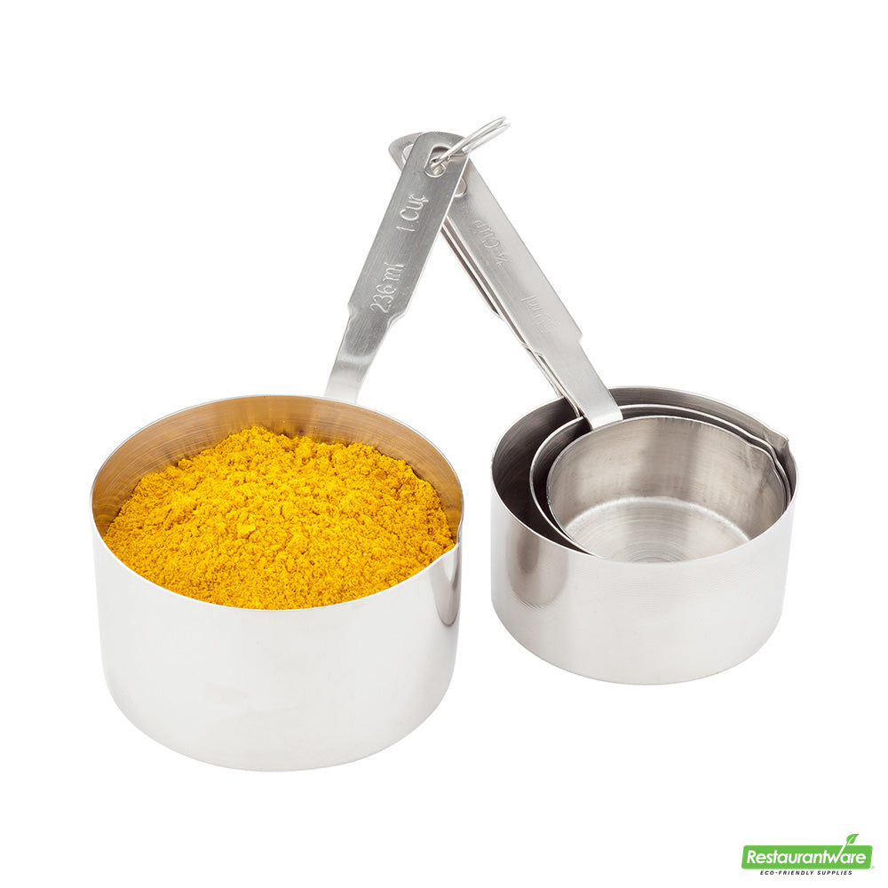 Wholesale Restaurantware Met Lux Stainless Steel Heavy-Duty Measuring Cup Set - 4-Piece- Bulk