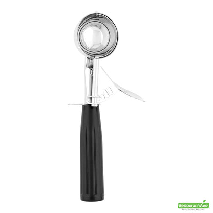 Wholesale Restaurantware Met Lux 1.25 Oz Stainless Steel #30 Portion Scoop - with Black Handle- Bulk