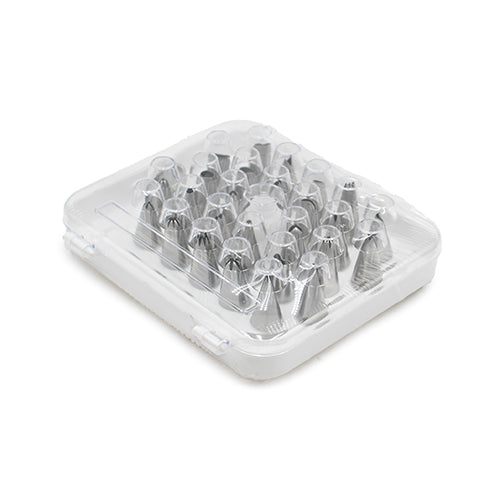 Wholesale Restaurantware Met Lux Stainless Steel Pastry Tip Set - 28-Piece- Bulk