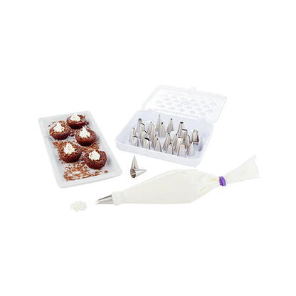Wholesale Restaurantware Met Lux Stainless Steel Pastry Tip Set - 28-Piece- Bulk