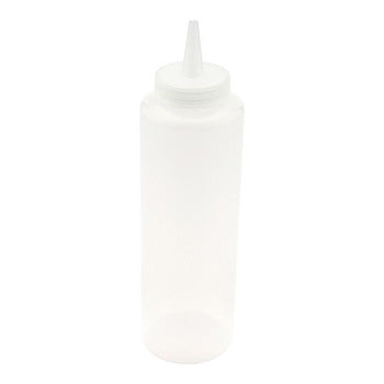 Wholesale Restaurantware 12 Oz Clear Plastic Squeeze Bottle - Precision Tip - 2 1/4" X 2 1/4" X 8"- Bulk
