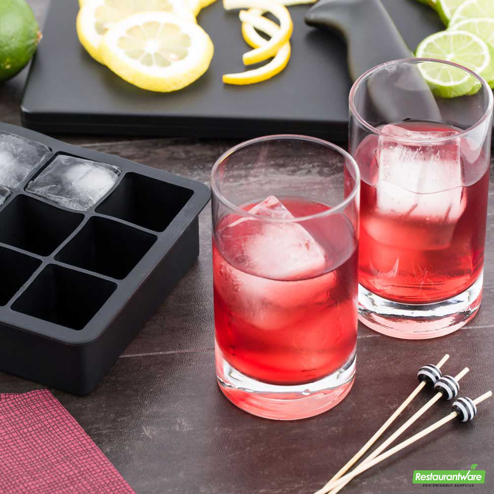 Wholesale Restaurantware Bar Lux Black Silicone Ice Mold - 1 1/4 Cube, 15 Compartments- Bulk