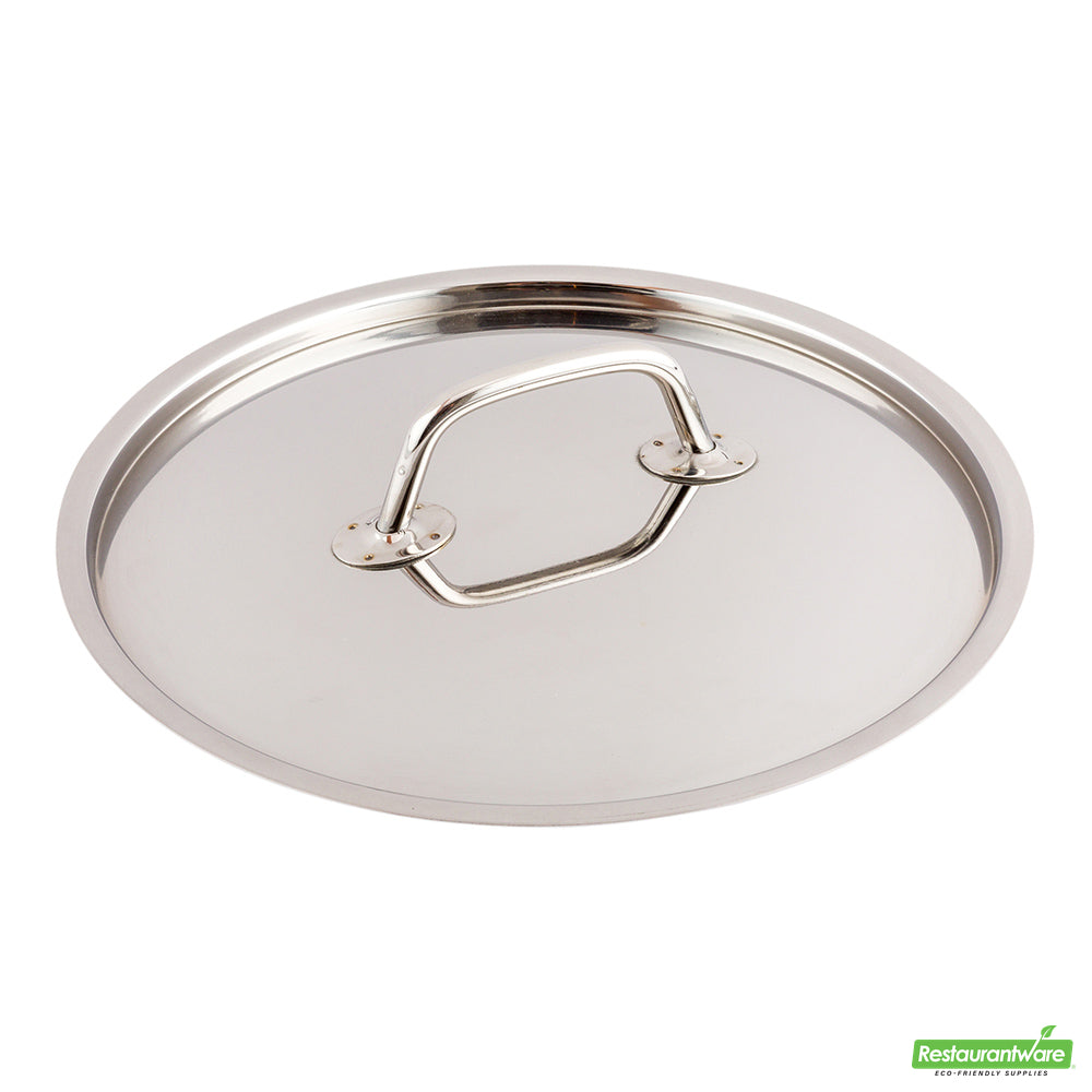 Wholesale Restaurantware Met Lux Stainless Steel Sauce Pan Lid - Fits 6 qt- Bulk