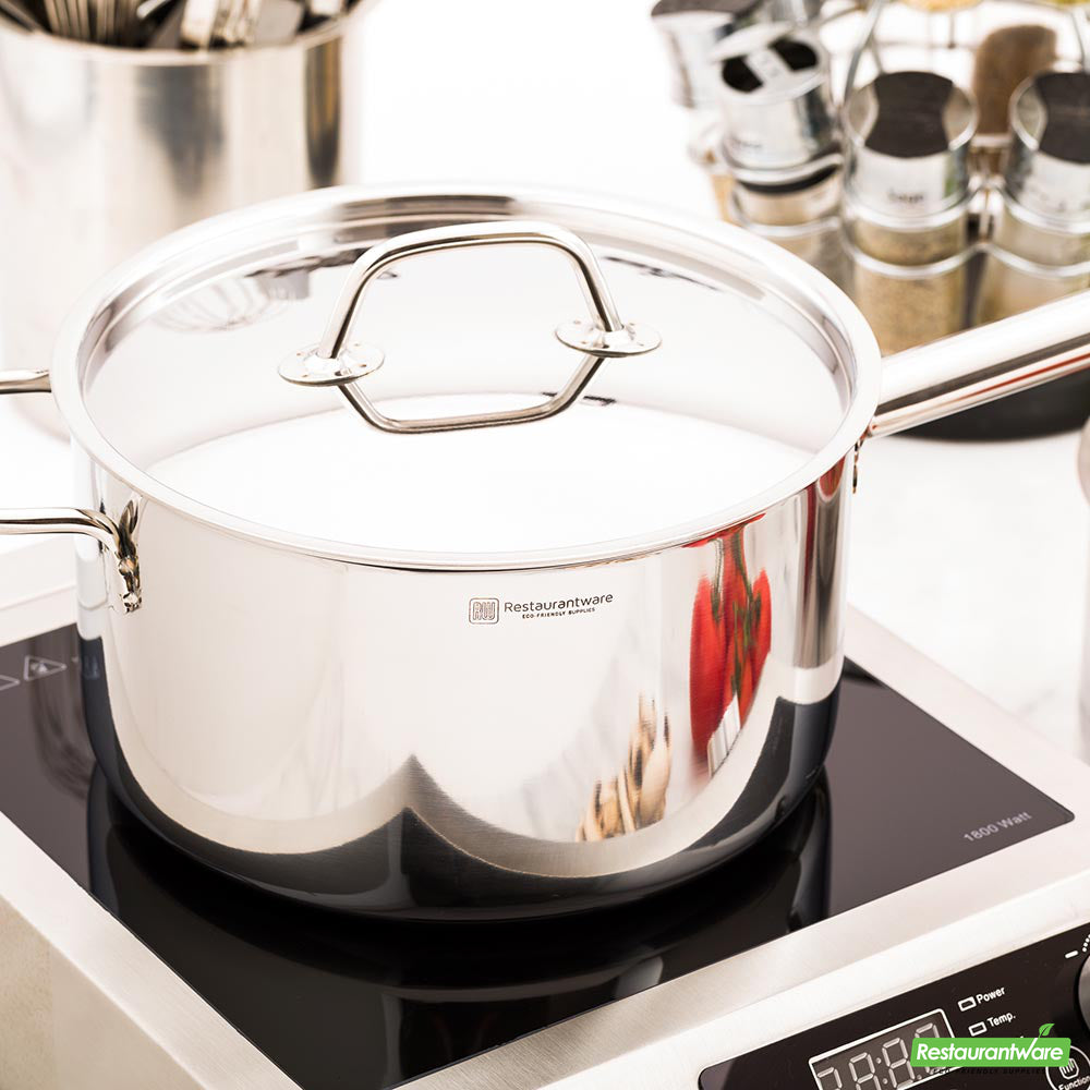 Wholesale Restaurantware Met Lux Stainless Steel Sauce Pan Lid - Fits 6 qt- Bulk