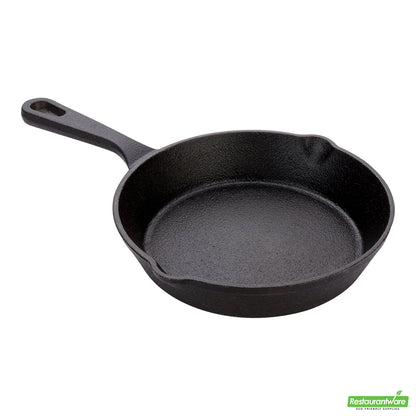 Wholesale Restaurantware Met Lux Round Black Cast Iron 6 Fry Pan - Pre-seasoned- Bulk