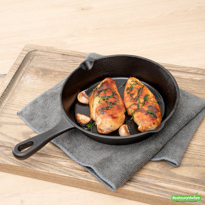 Wholesale Restaurantware Met Lux Round Black Cast Iron 8 Fry Pan - Pre-seasoned- Bulk