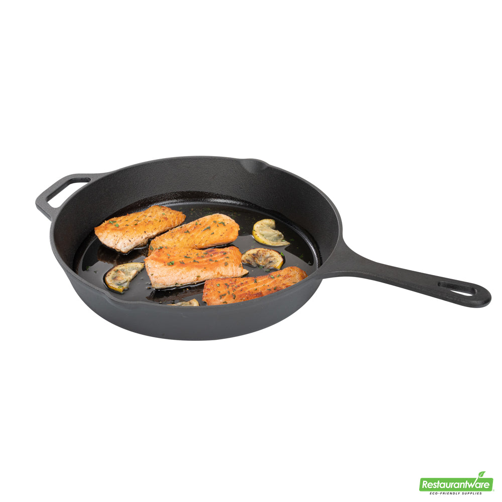 Wholesale Restaurantware Met Lux Round Black Cast Iron 12 Fry Pan - Pre-seasoned- Bulk