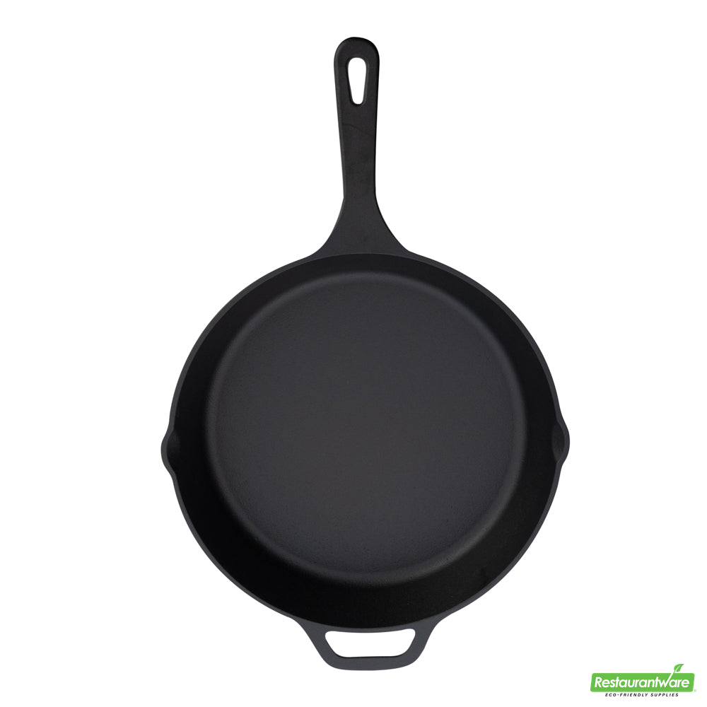 Wholesale Restaurantware Met Lux Round Black Cast Iron 12 Fry Pan - Pre-seasoned- Bulk