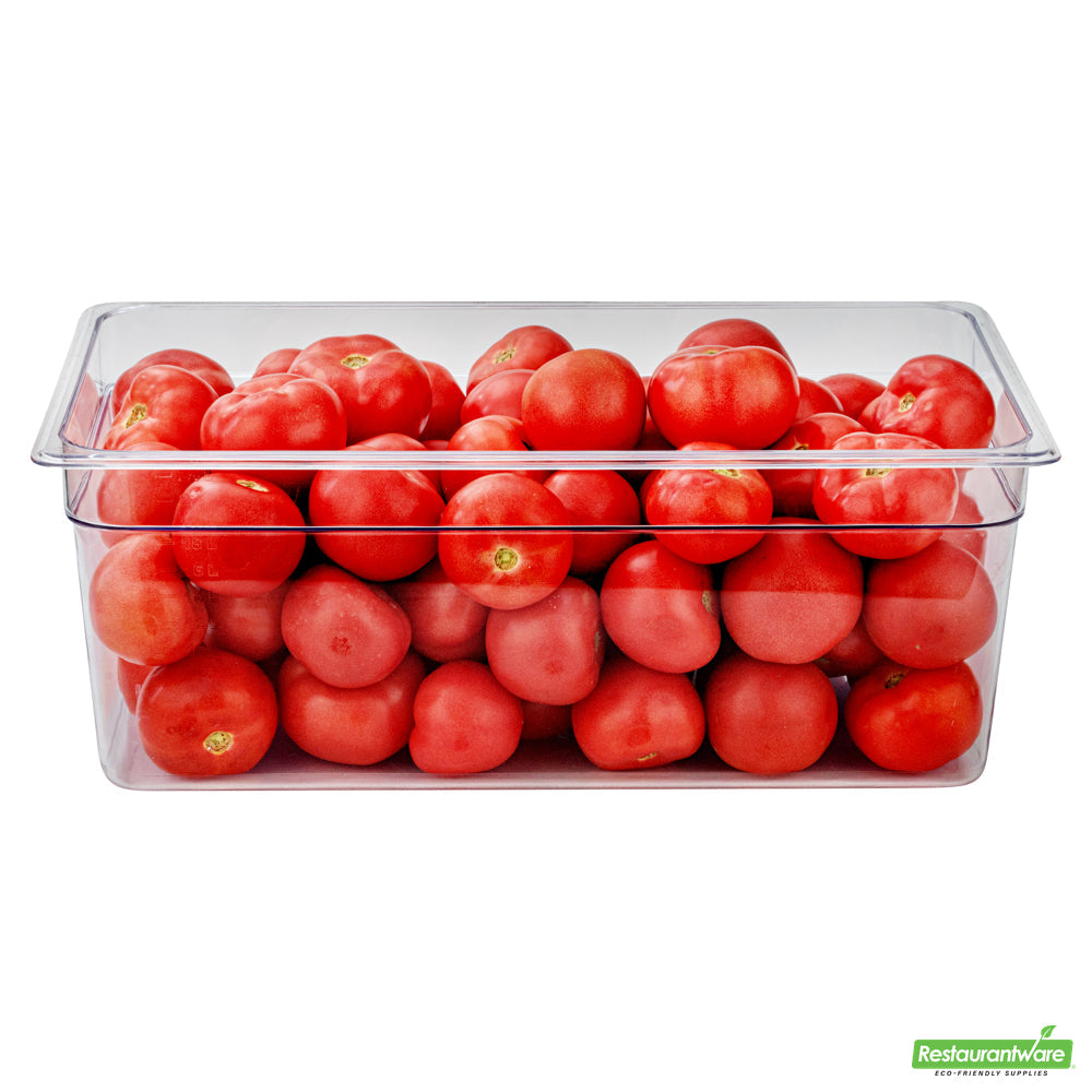 Wholesale Restaurantware Met Lux Rectangle Clear Plastic Full Size Cold Food Storage Container - 8 Depth- Bulk