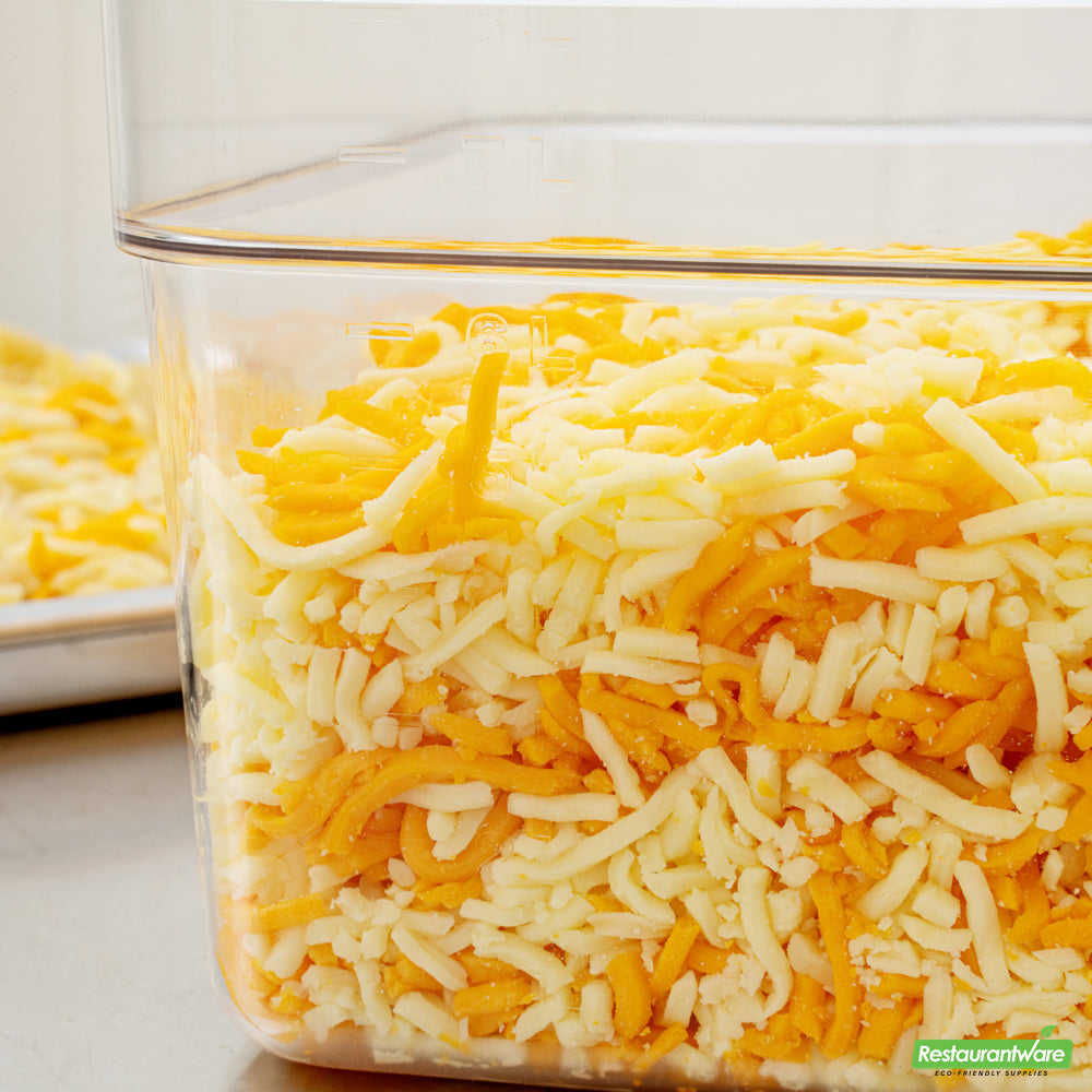 Wholesale Restaurantware Met Lux Rectangle Clear Plastic 1/2 Size Cold Food Storage Container - 6" Depth- Bulk