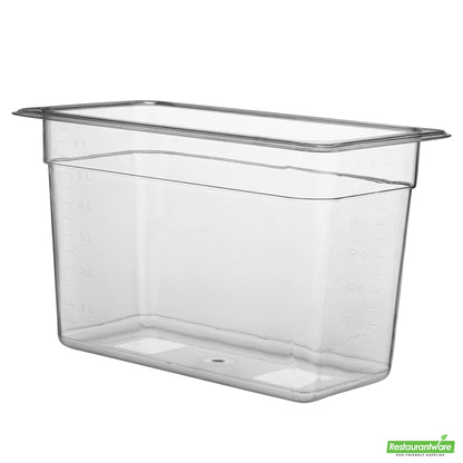 Wholesale Restaurantware Met Lux Rectangle Clear Plastic 1/3 Size Cold Food Storage Container - 8 Depth- Bulk