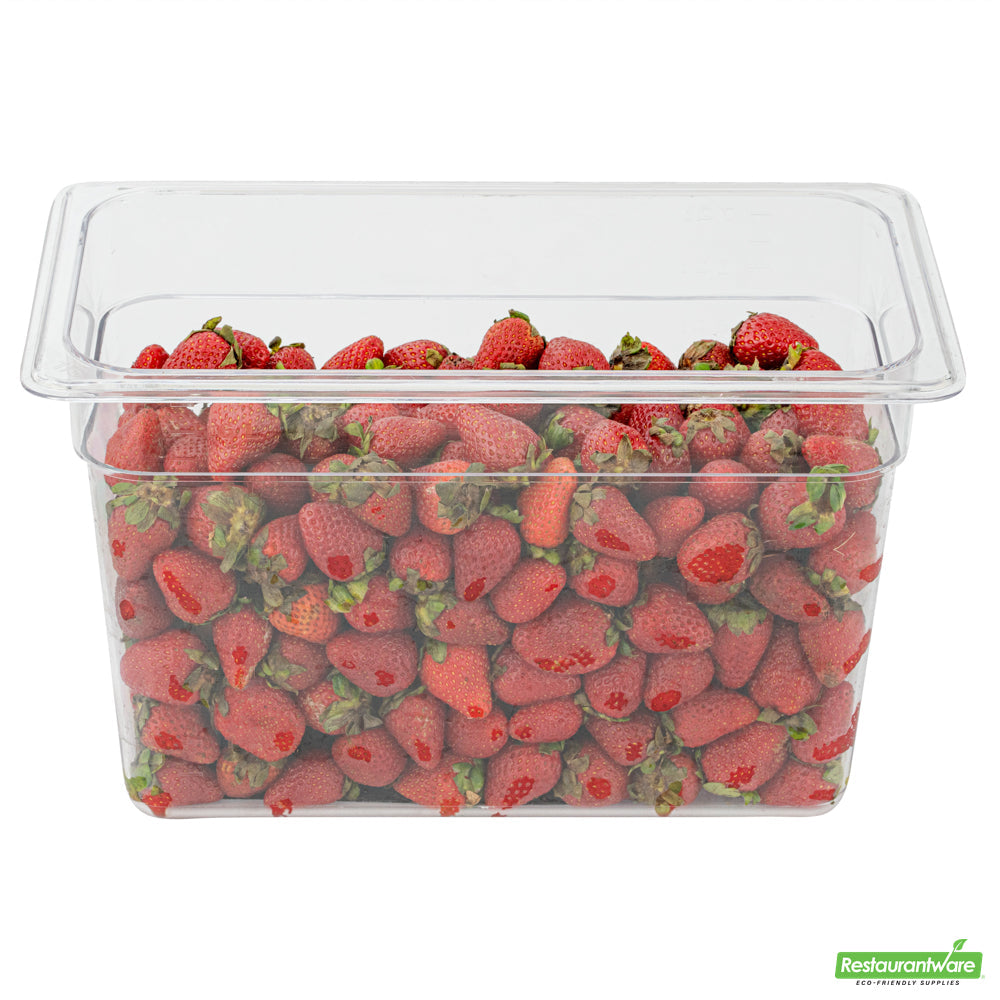 Wholesale Restaurantware Met Lux Rectangle Clear Plastic 1/3 Size Cold Food Storage Container - 8 Depth- Bulk
