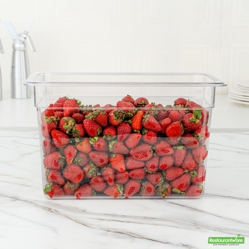 Wholesale Restaurantware Met Lux Rectangle Clear Plastic 1/3 Size Cold Food Storage Container - 8 Depth- Bulk