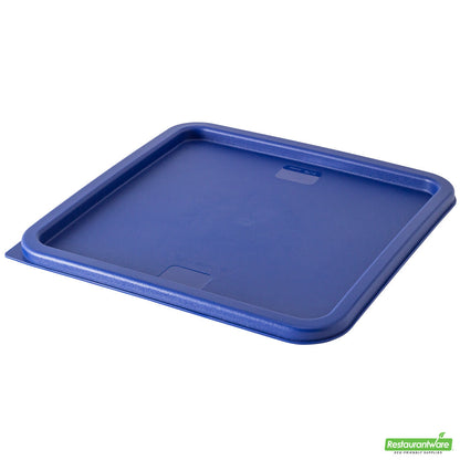 Wholesale Restaurantware Met Lux Square Blue Plastic Food Storage Container Lid - Fits 12, 18 and 22 Qt- Bulk