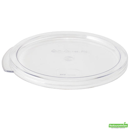 Wholesale Restaurantware Met Lux Round Clear Plastic Food Storage Container Lid - Fits 1 qt- Bulk