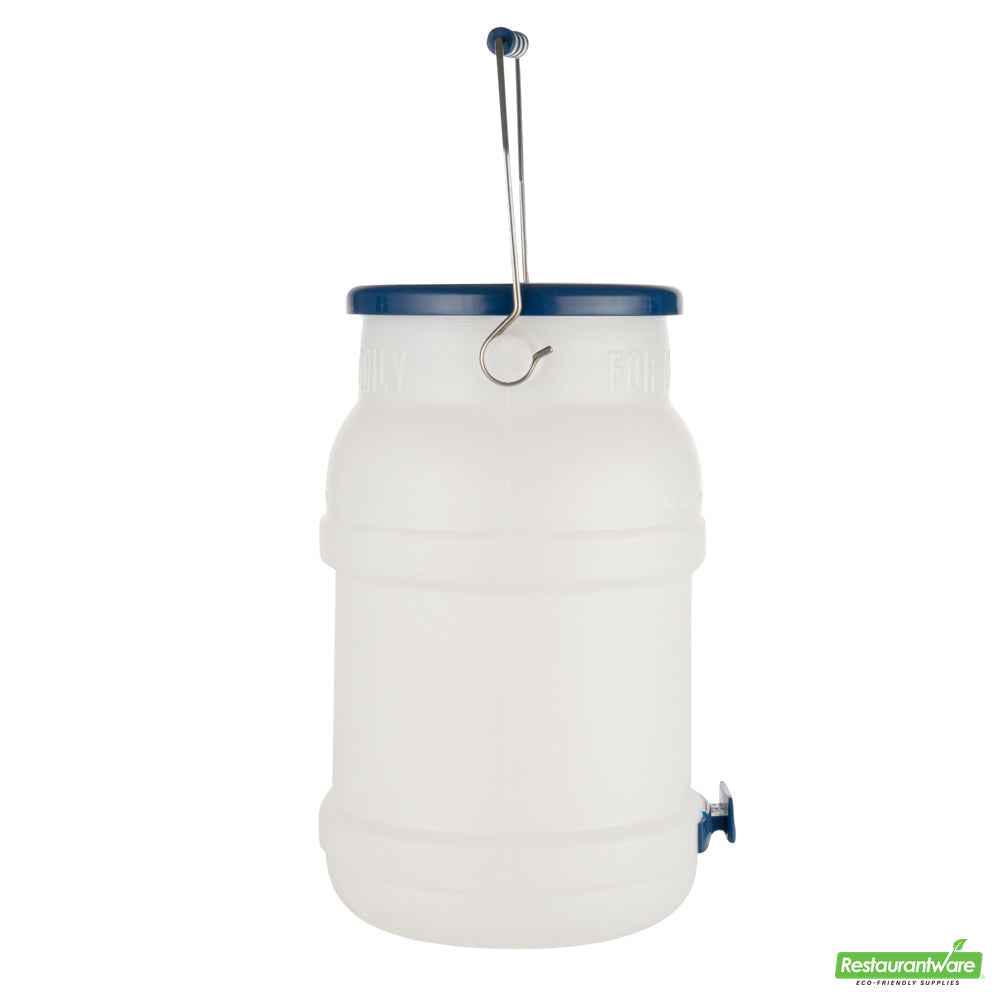 Wholesale Restaurantware Met Lux 5 Gal Round White Plastic Ice Tote - with Lid, Mounting Bracket- Bulk