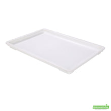 Wholesale Restaurantware Rectangle White Plastic Lid - Fits Pizza Dough Proofing Box- Bulk
