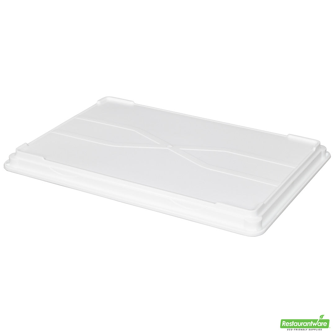 Wholesale Restaurantware Rectangle White Plastic Lid - Fits Pizza Dough Proofing Box- Bulk