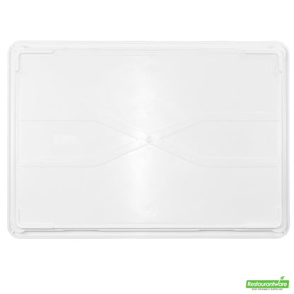 Wholesale Restaurantware Rectangle White Plastic Lid - Fits Pizza Dough Proofing Box- Bulk