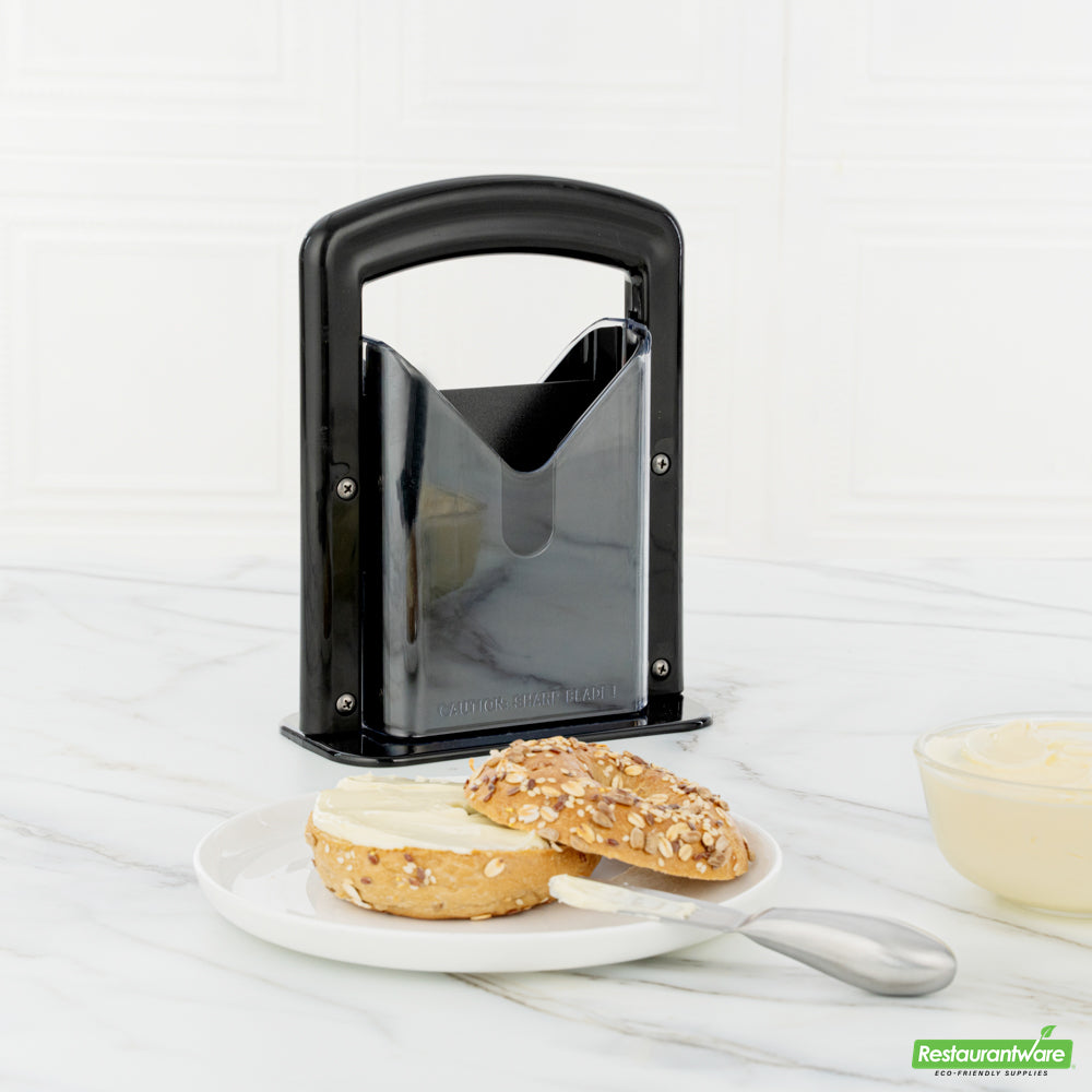 Wholesale Restaurantware Met Lux Black Stainless Steel Commercial Bagel Slicer- Bulk