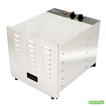 Wholesale Restaurantware Hi Tek Stainless Steel 10-Tray Food Dehydrator - Removable Door, 120V, 1000W- Bulk