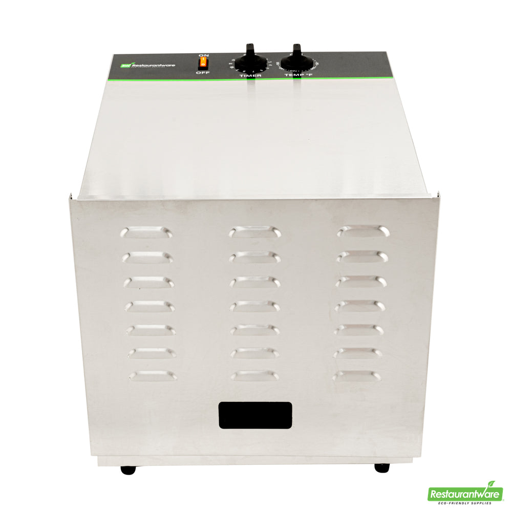 Wholesale Restaurantware Hi Tek Stainless Steel 10-Tray Food Dehydrator - Removable Door, 120V, 1000W- Bulk