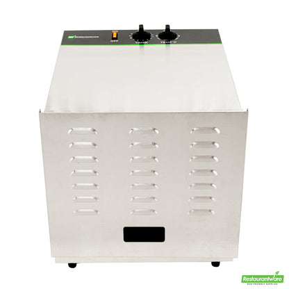 Wholesale Restaurantware Hi Tek Stainless Steel 10-Tray Food Dehydrator - Removable Door, 120V, 1000W- Bulk
