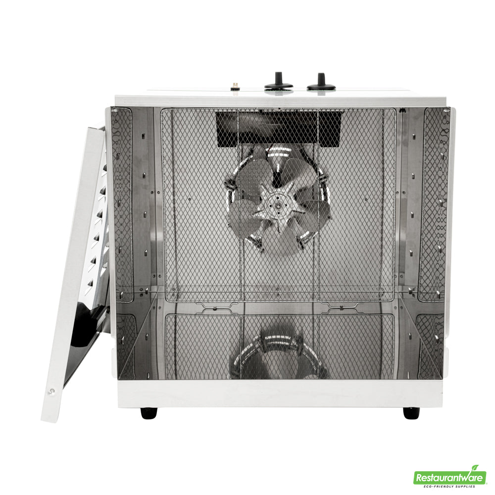 Wholesale Restaurantware Hi Tek Stainless Steel 10-Tray Food Dehydrator - Removable Door, 120V, 1000W- Bulk