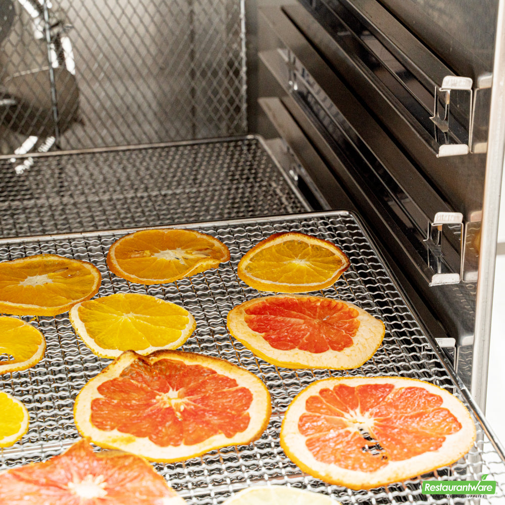 Wholesale Restaurantware Hi Tek Stainless Steel 10-Tray Food Dehydrator - Removable Door, 120V, 1000W- Bulk