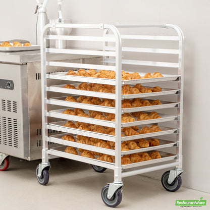 Wholesale Restaurantware Kitchen Tek 10 Pan - Bun / Sheet Pan Rack - End Load, Half Height- Bulk