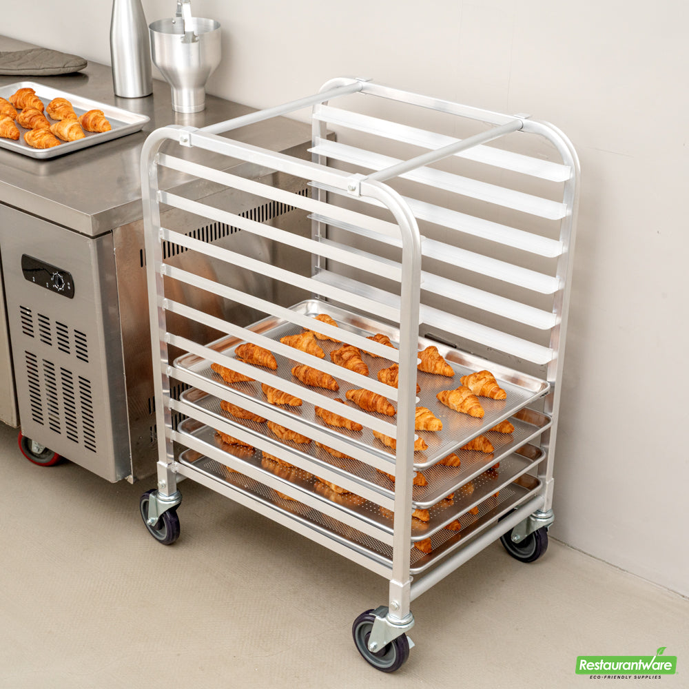 Wholesale Restaurantware Kitchen Tek 10 Pan - Bun / Sheet Pan Rack - End Load, Half Height- Bulk