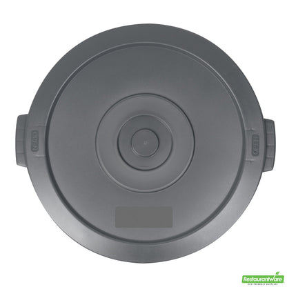 Wholesale Restaurantware Gray Plastic Commercial Trash Can / Ingredient Bin Lid - Fits 20 Gal- Bulk
