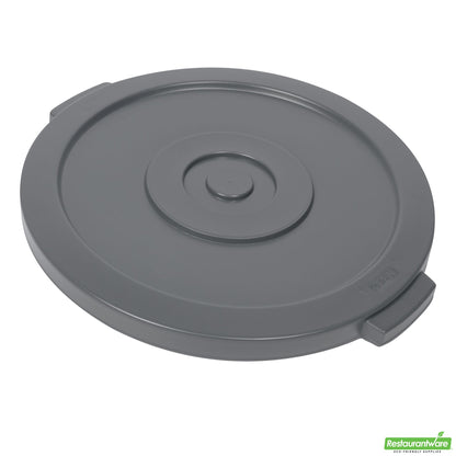 Wholesale Restaurantware Gray Plastic Commercial Trash Can / Ingredient Bin Lid - Fits 20 Gal- Bulk