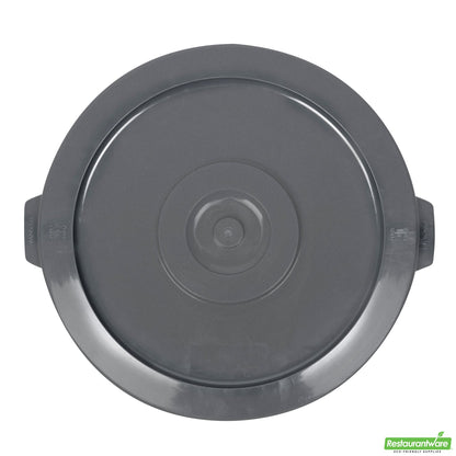 Wholesale Restaurantware Gray Plastic Commercial Trash Can / Ingredient Bin Lid - Fits 32 Gal- Bulk