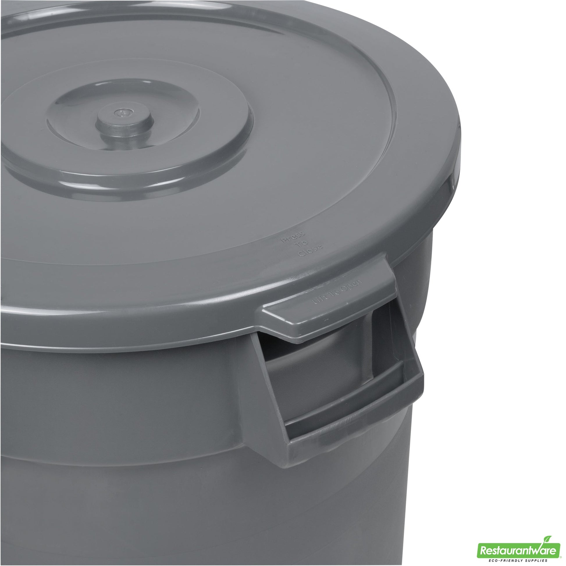 Wholesale Restaurantware Gray Plastic Commercial Trash Can / Ingredient Bin Lid - Fits 32 Gal- Bulk