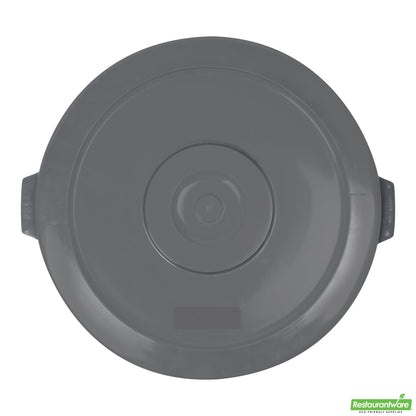 Wholesale Restaurantware Gray Plastic Commercial Trash Can / Ingredient Bin Lid - Fits 44 Gal- Bulk