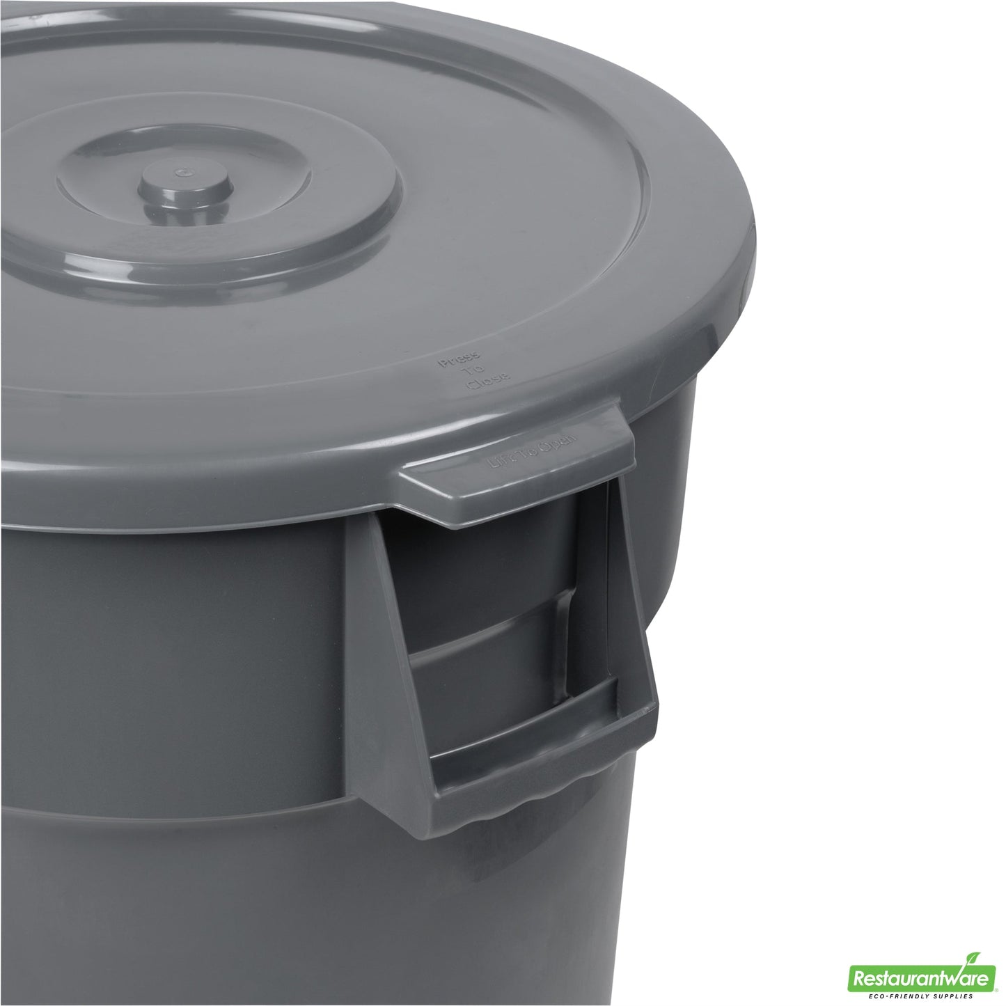 Wholesale Restaurantware Gray Plastic Commercial Trash Can / Ingredient Bin Lid - Fits 44 Gal- Bulk