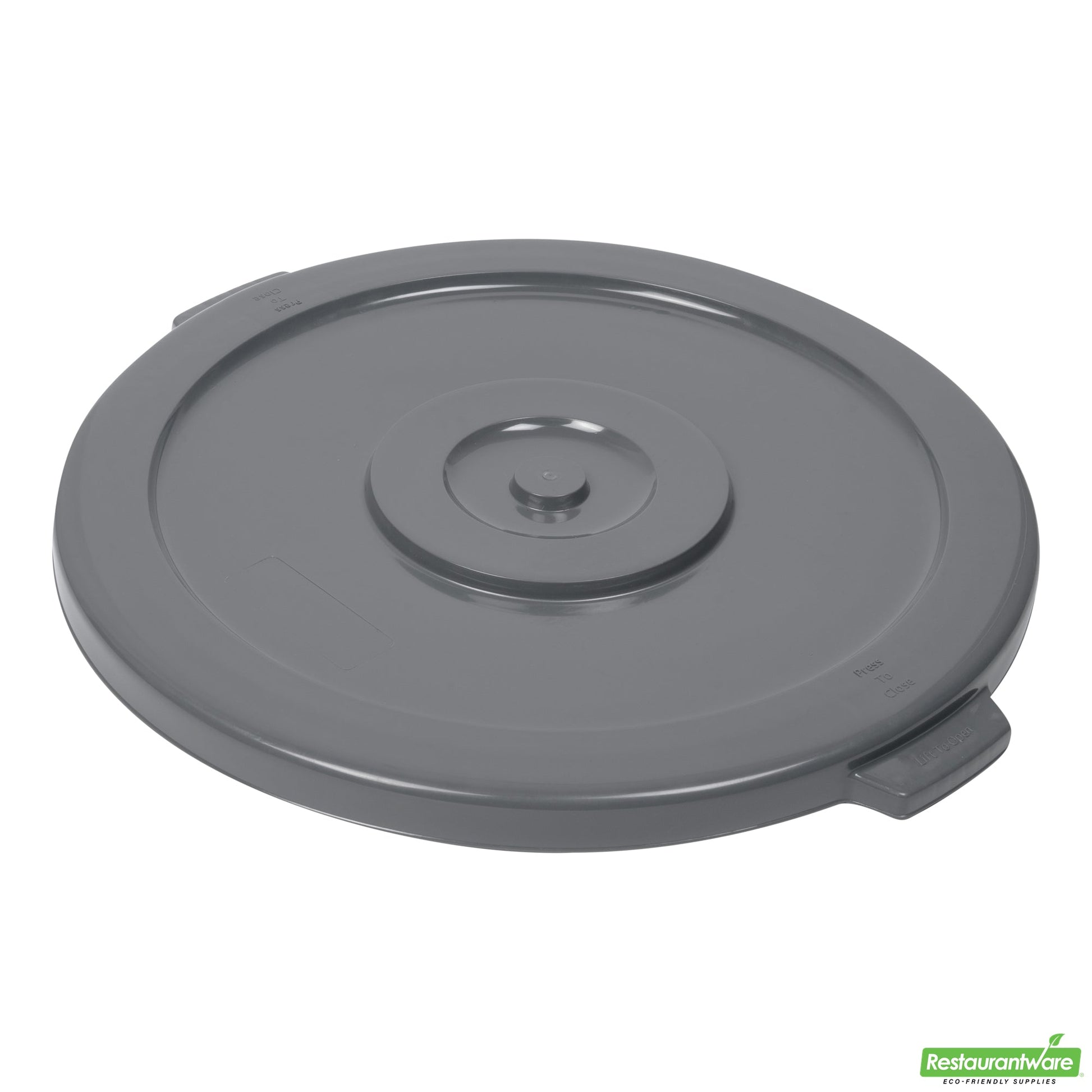 Wholesale Restaurantware Gray Plastic Commercial Trash Can / Ingredient Bin Lid - Fits 44 Gal- Bulk