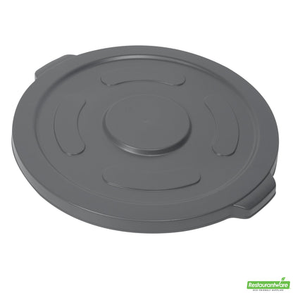 Wholesale Restaurantware Gray Plastic Commercial Trash Can / Ingredient Bin Lid - Fits 55 Gal- Bulk