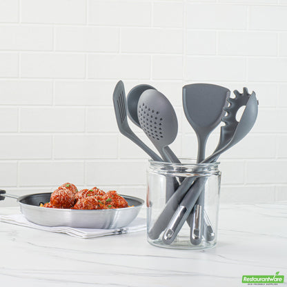 Wholesale Restaurantware Met Lux Dark Gray Silicone Cooking Utensil Set - 6-Piece- Bulk